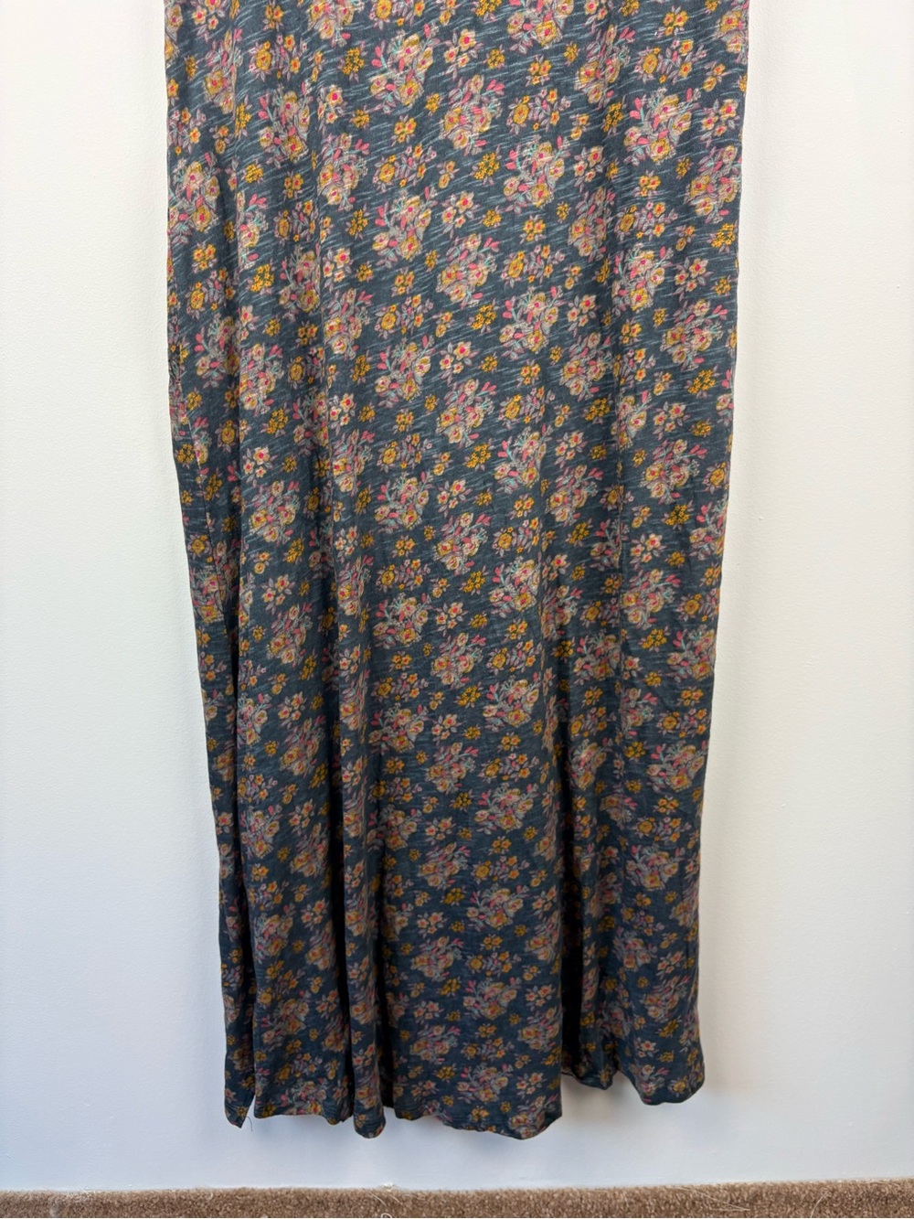 Natural Life Hangout Cotton Midi Dress Navy Floral Oversized Flowy Sz M - Picture 10 of 11